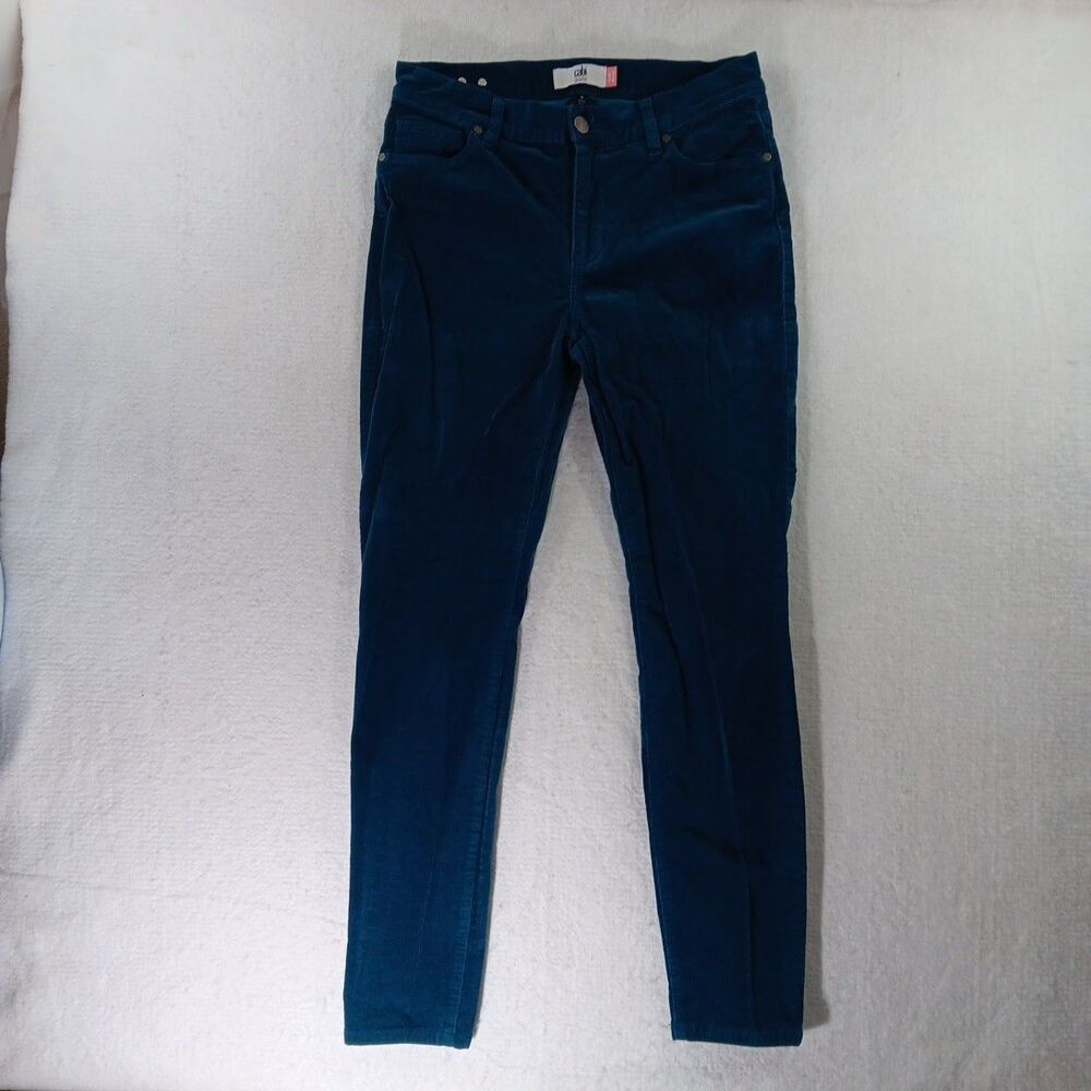 Cabi Corduroy Jeans Women's Size 8 Turquoise Green